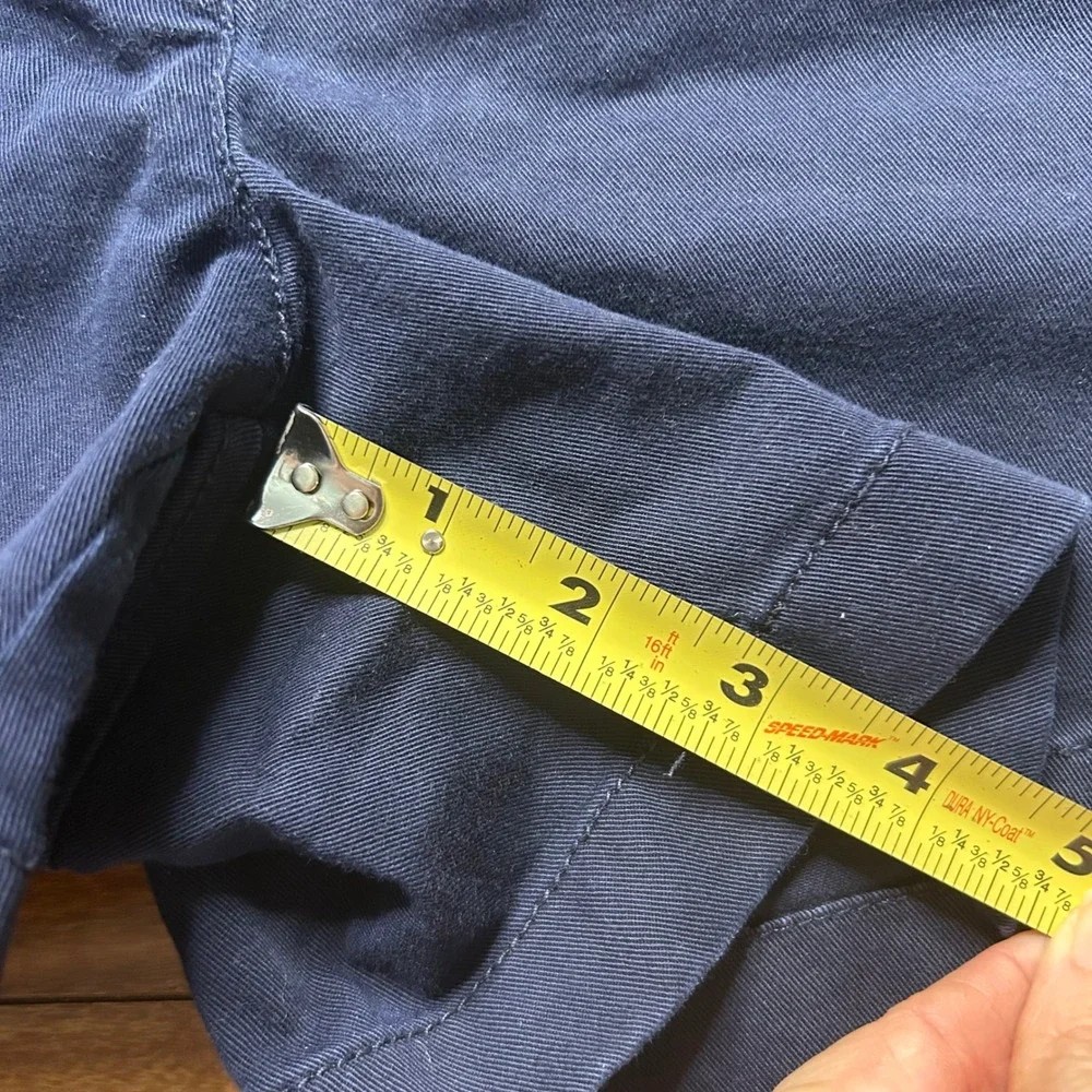 J Crew Chino Shorts Navy Blue‎ Womens Size 4 Flat Front Casual Everyday - Picture 5 of 7